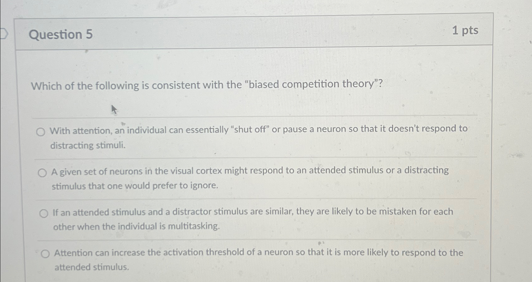 Solved Question 51ptsWhich of the following is consistent | Chegg.com