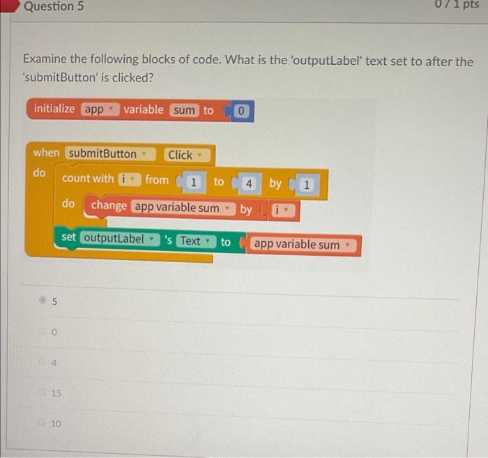 Solved Examine the following blocks of code. What is the | Chegg.com