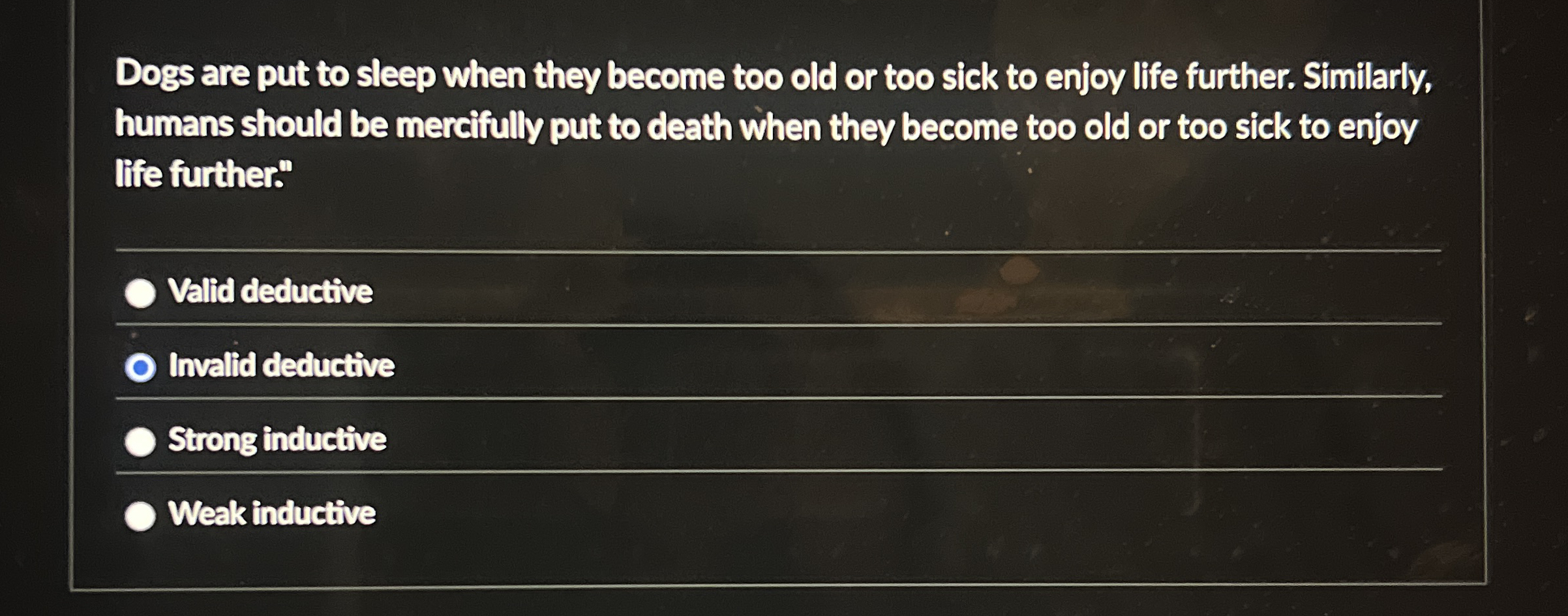 Solved Dogs are put to sleep when they too old or too