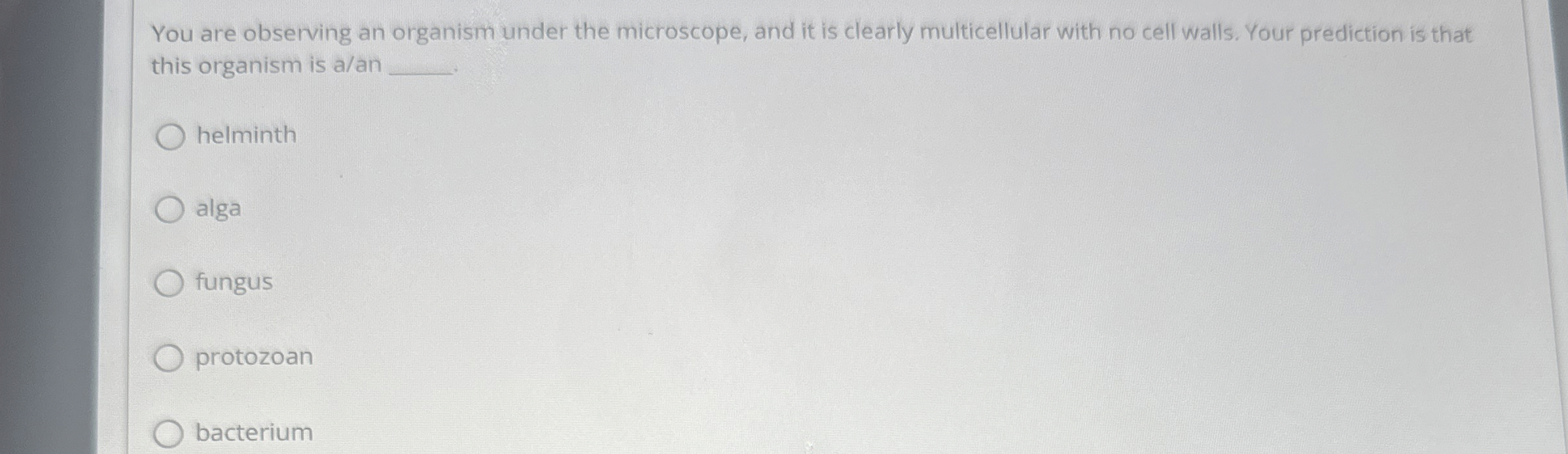 Solved You are observing an organism under the microscope, | Chegg.com