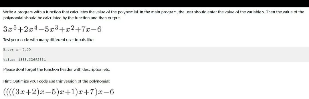 Solved Write a program with a function that calculates the | Chegg.com