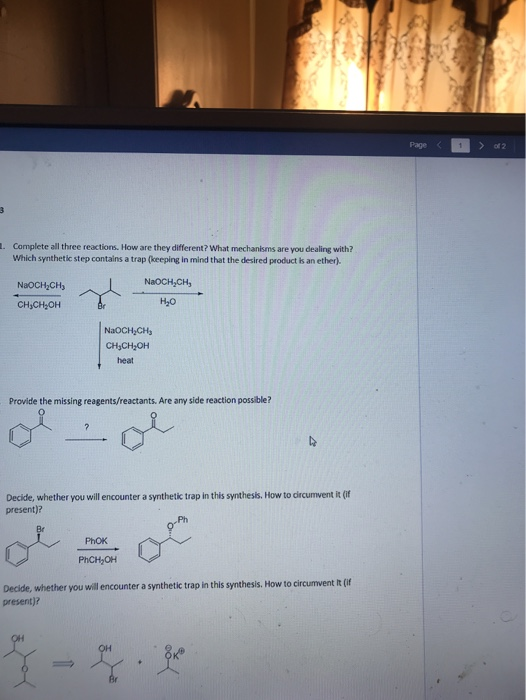 Solved Page 2 3 1. Complete all three reactions. How are | Chegg.com