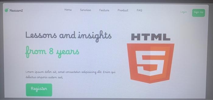 Solved using visual studio code write an html and css code | Chegg.com
