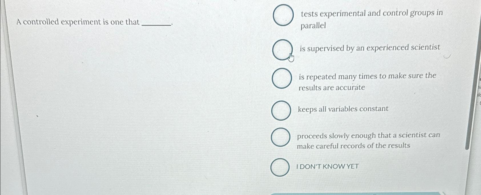 controlled experiment worksheet answers