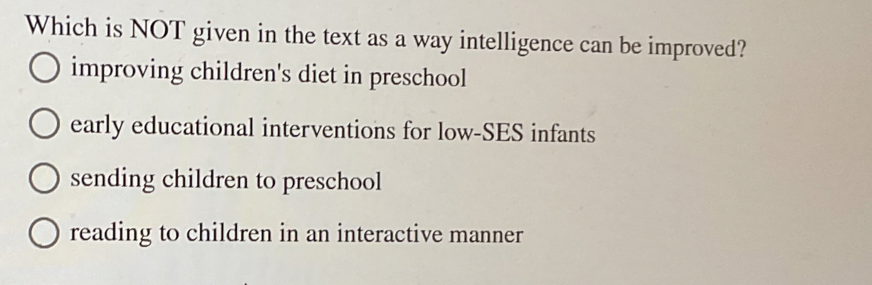 Solved Which is NOT given in the text as a way intelligence | Chegg.com
