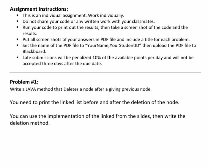 Solved Assignment Instructions: - This is an individual | Chegg.com