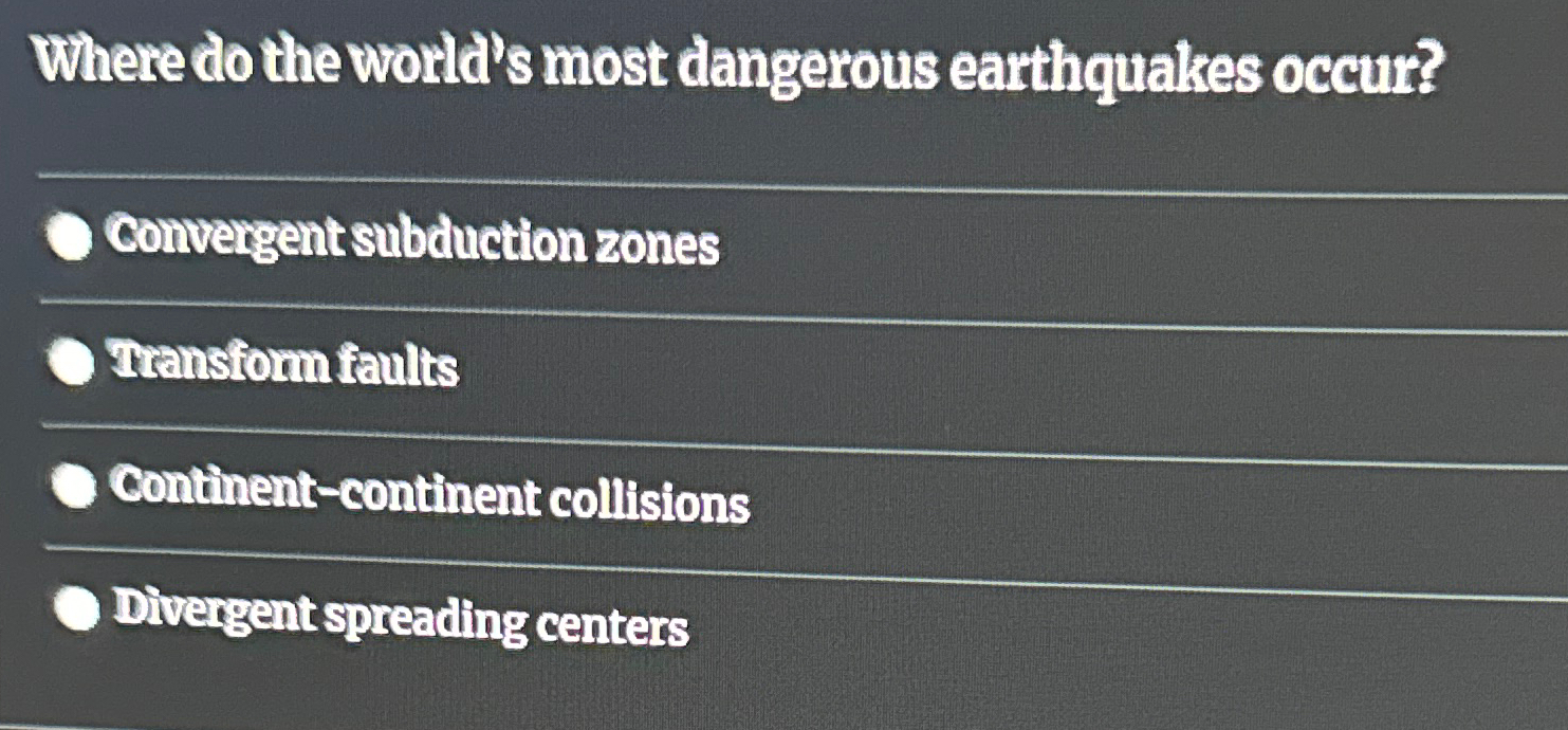 What country has the most dangerous earthquake