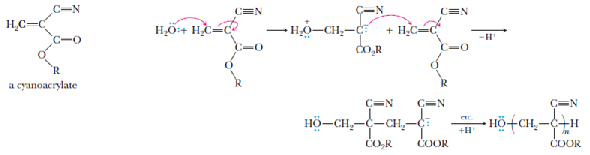 cyanoacrylate reaction