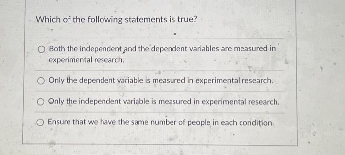 Solved Which of the following statements is true? Both the | Chegg.com