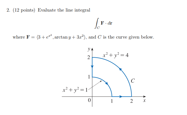 Solved (12 ﻿points) ﻿Evaluate the line integral∫C﻿F*drwhere | Chegg.com