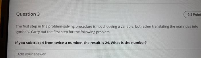 Solved The first step in the problem-solving procedure is | Chegg.com