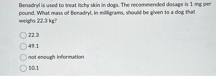 Can dogs have benadryl for hot sale itchy skin