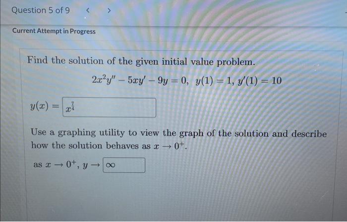 Solved Find the solution of the given initial value problem. | Chegg.com