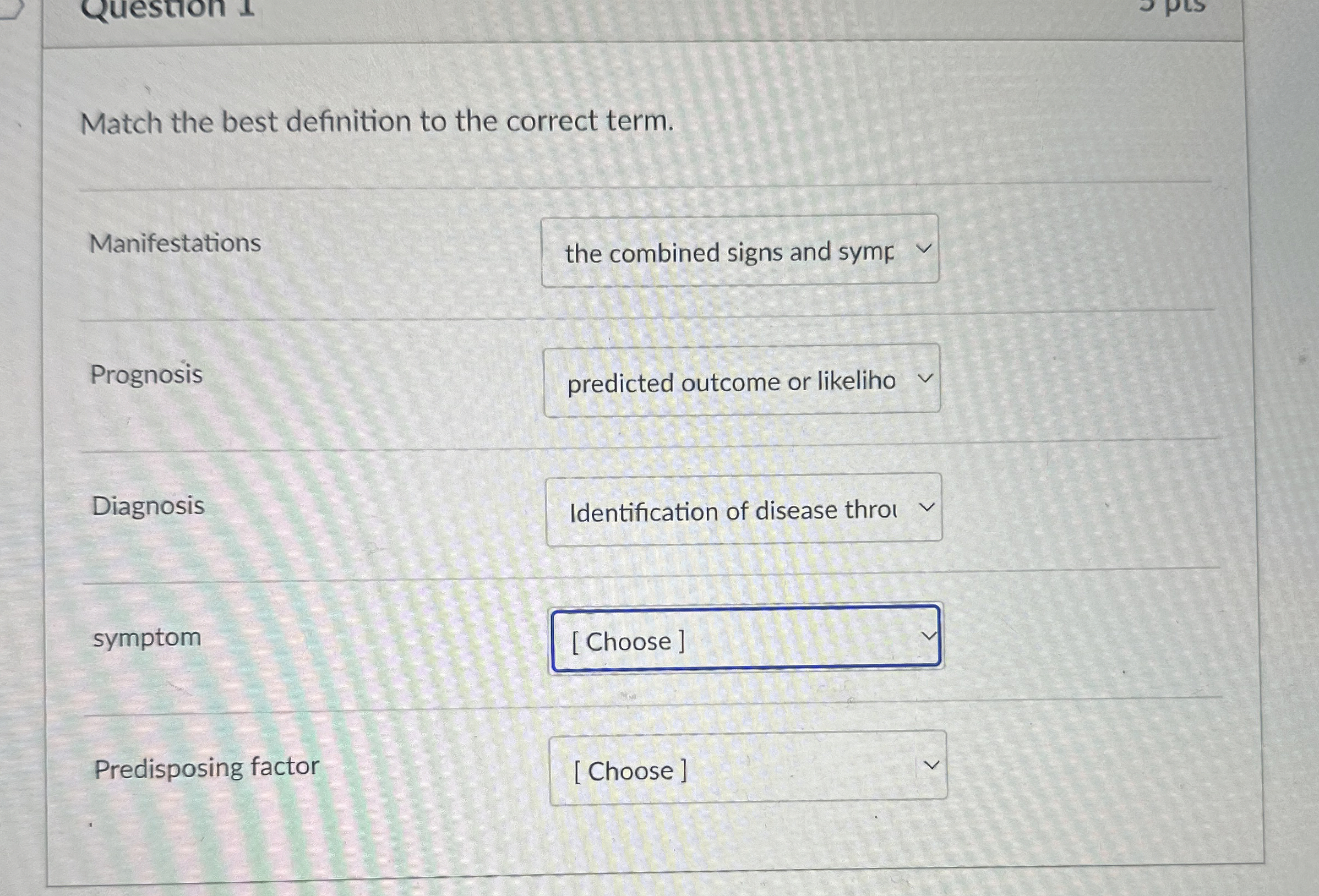 Solved Match the best definition to the correct | Chegg.com