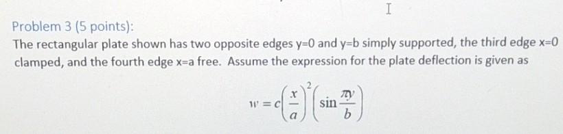 Solved 1 Problem 3 (5 points) The rectangular plate shown | Chegg.com