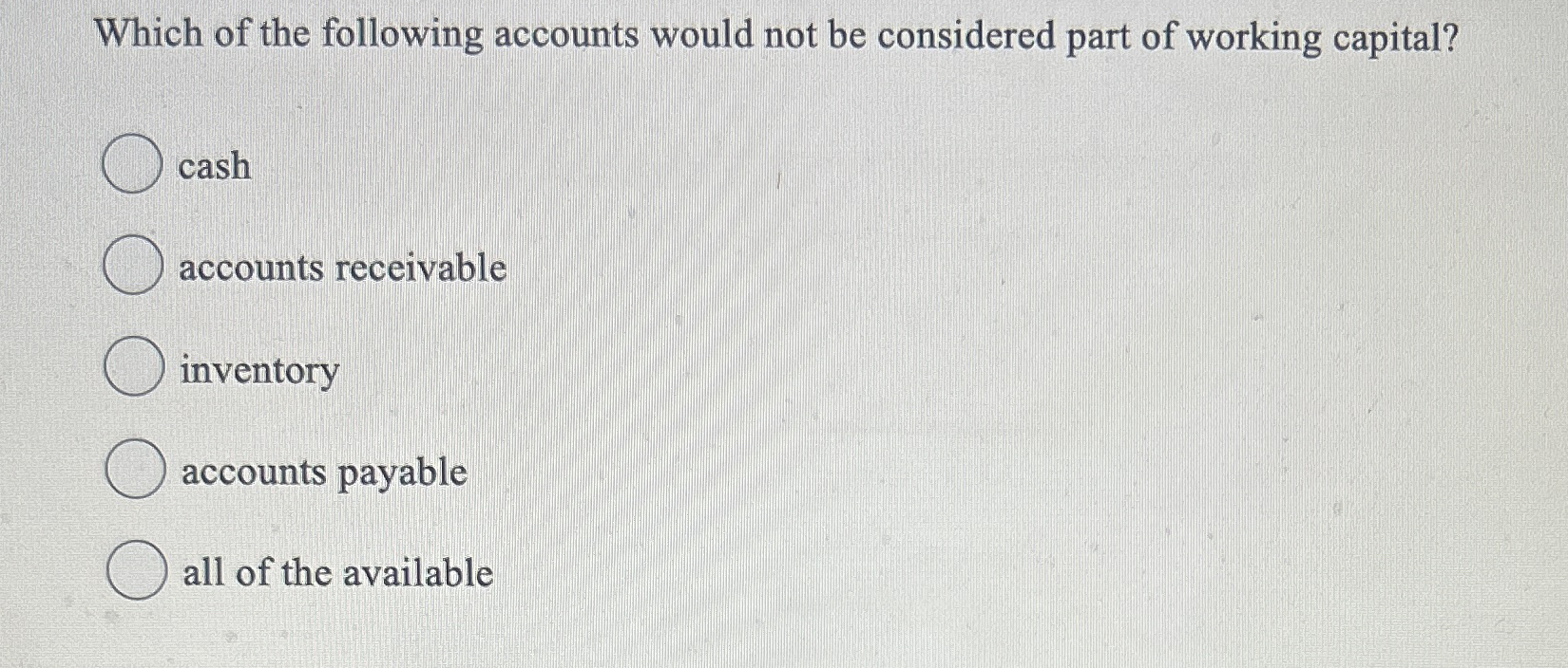 High Quality SOLUTION Which of the following accounts would not be ...