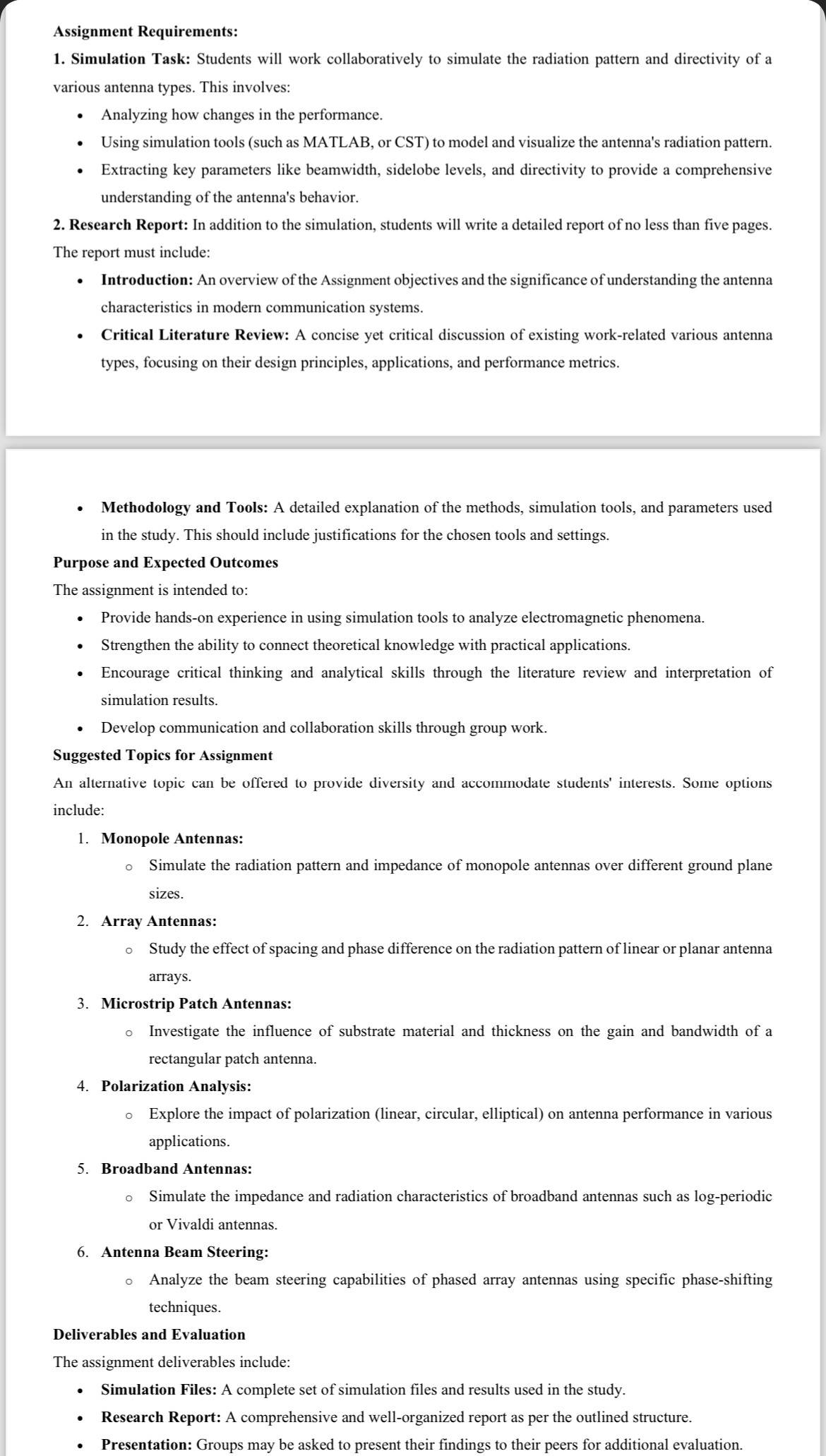 Solved Assignment Requirements:Simulation Task: Students | Chegg.com