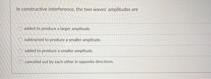 Solved An interference pattern is produced when two or | Chegg.com
