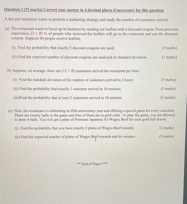 Solved Question 3 ( 35 marks) Correct your answer in 4 | Chegg.com