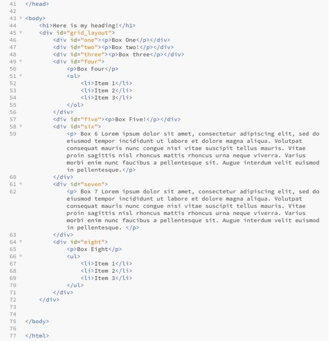 Solved please help me modify the html code so that it looks | Chegg.com