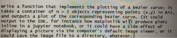 write a function that implements the plotting of a | Chegg.com