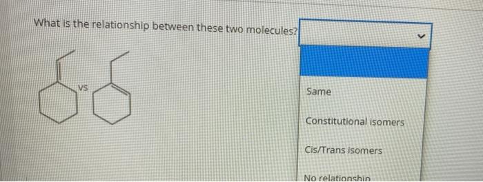 Solved What Is The Relationship Between These Two Molecules 6818