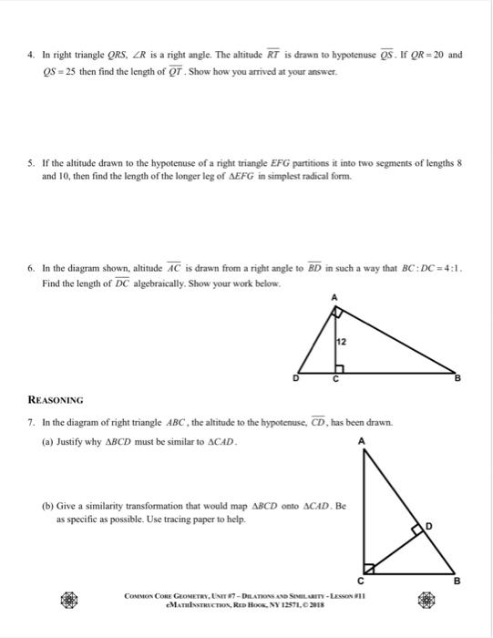 Solved Some angles and the length of an altitude of a