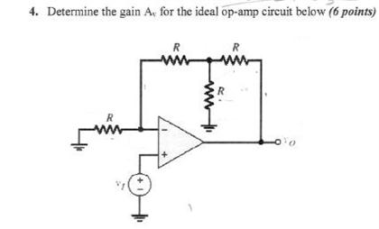 Solved Determine the gain Av for the ideal op-amp circuit | Chegg.com