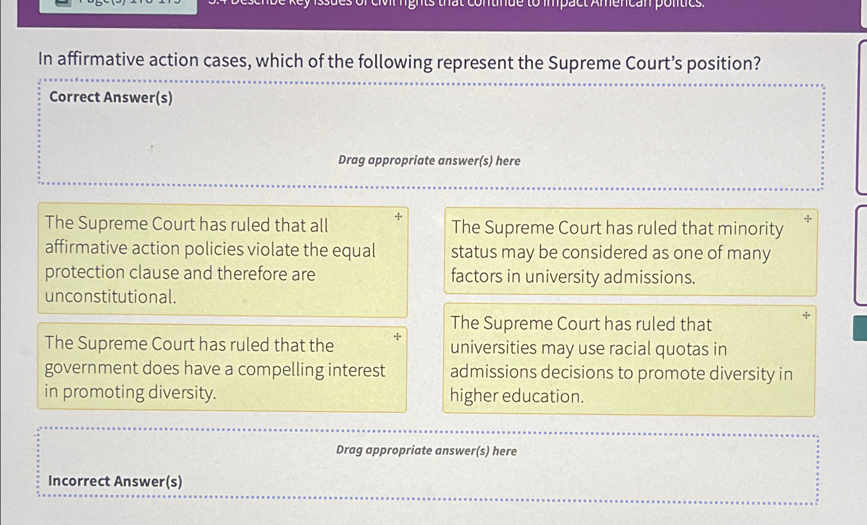 Under what circumstances has the supreme court allowed quotas new arrivals
