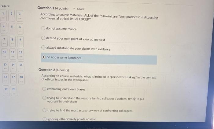 Solved Page 1 1 2 3 Question 1 (4 points) Saved According | Chegg.com