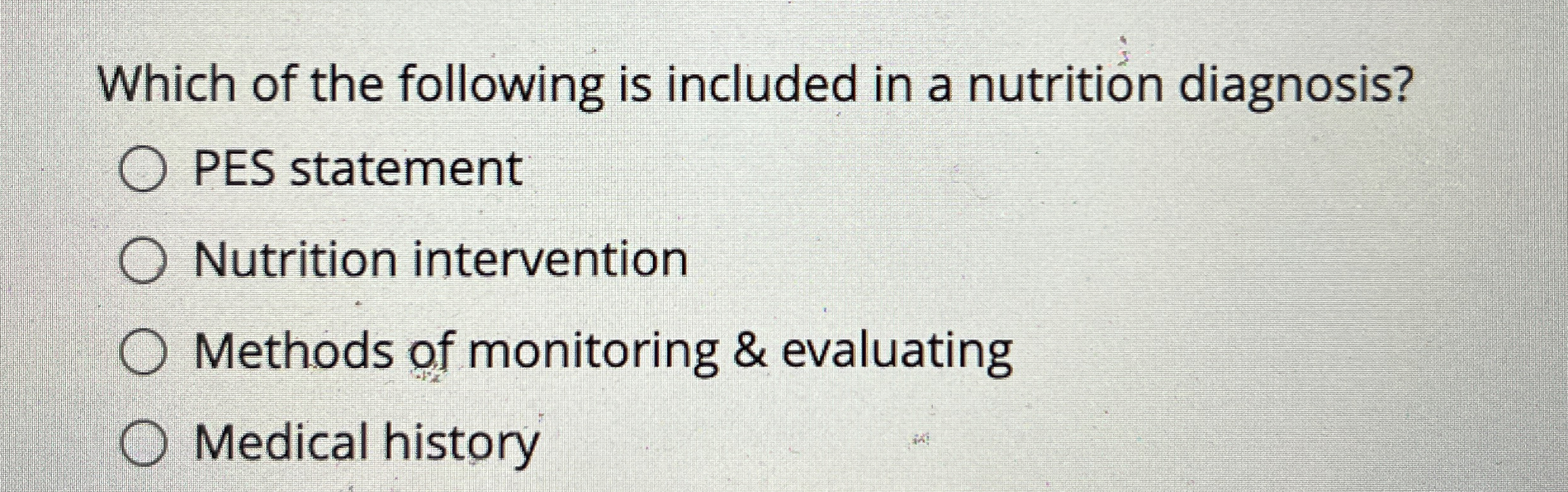 Solved Which of the following is included in a nutrition | Chegg.com
