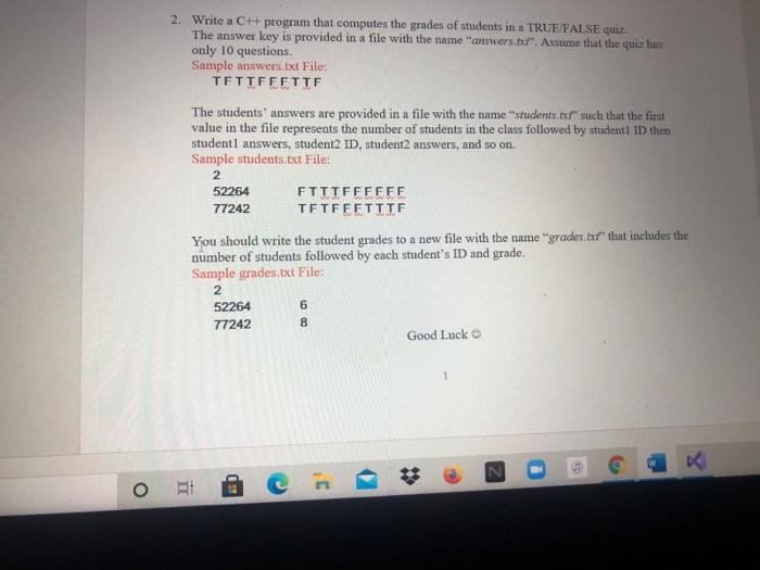 Solved 2. Write a CH program that computes the grades of | Chegg.com