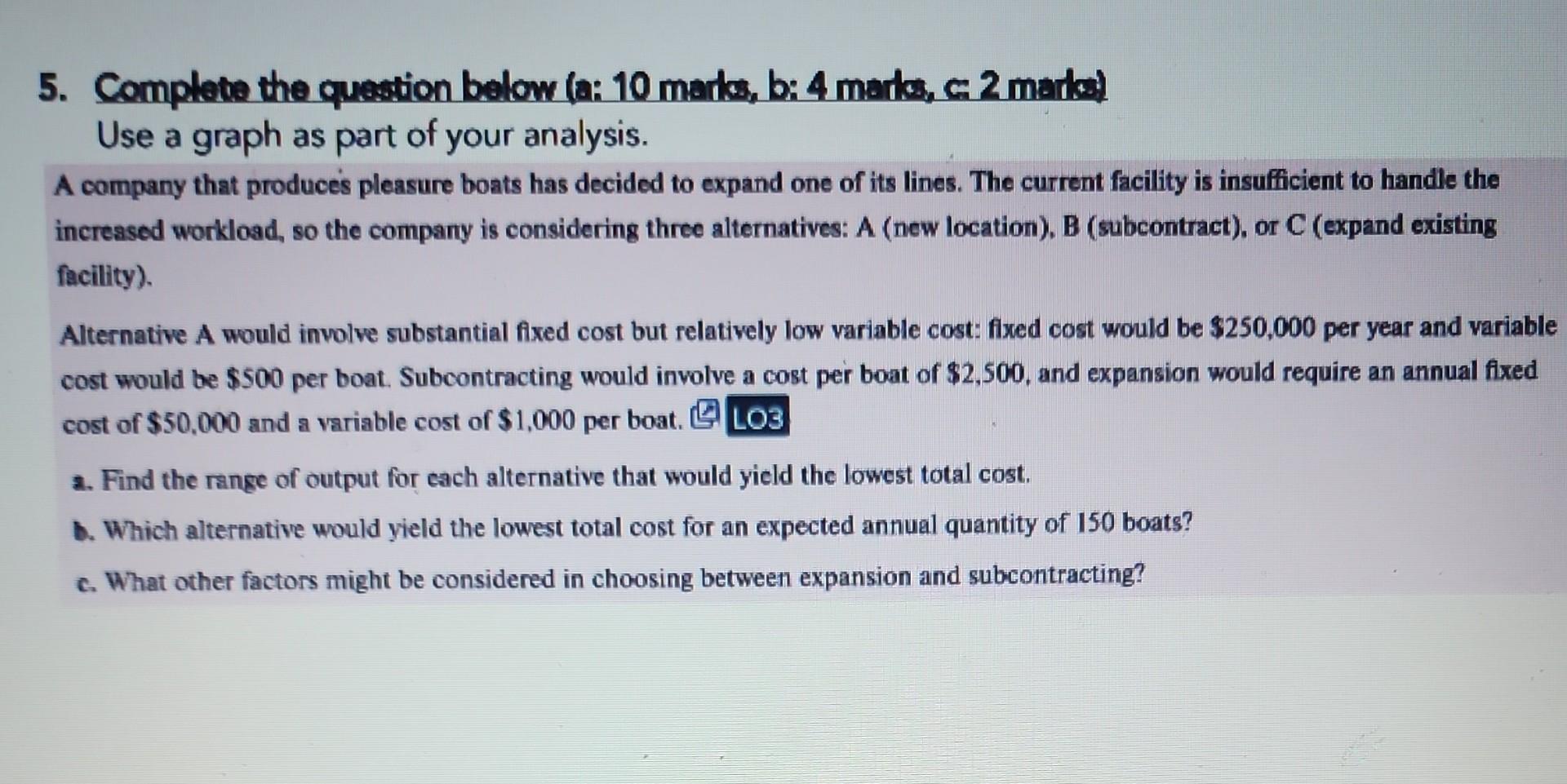 Solved 5. Complete The Quation Below (a: 10 Marks, B: 4 | Chegg.com