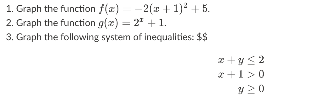 graph x 1 2 5