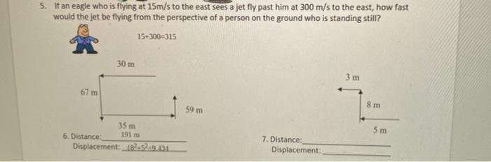 Solved 5. If an eagle who is flying at 15m/s to the east | Chegg.com