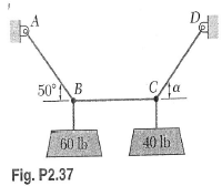 Solved: Two Weights Are Suspended From The Three-cable System Show ...