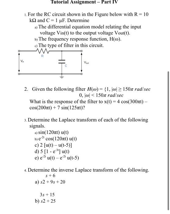 Solved Tutorial MATLAB Assignment If an input to a system is | Chegg.com