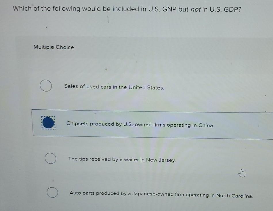 solved-which-of-the-following-would-be-included-in-u-s-gnp-chegg