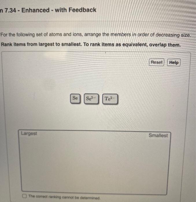 Solved = Radii 3 Of 15 Rank From Largest To Smallest Radius. | Chegg.com