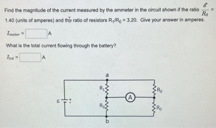 Solved Find the magnitude of the current measured by the | Chegg.com