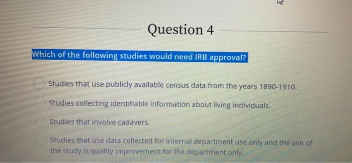 which of the following studies need irb approval