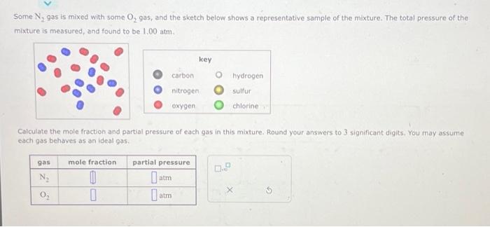 Solved Some N2 Gas Is Mixed With Some O2 Gas And The Sketch