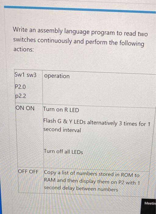 Write an assembly language program to read two | Chegg.com