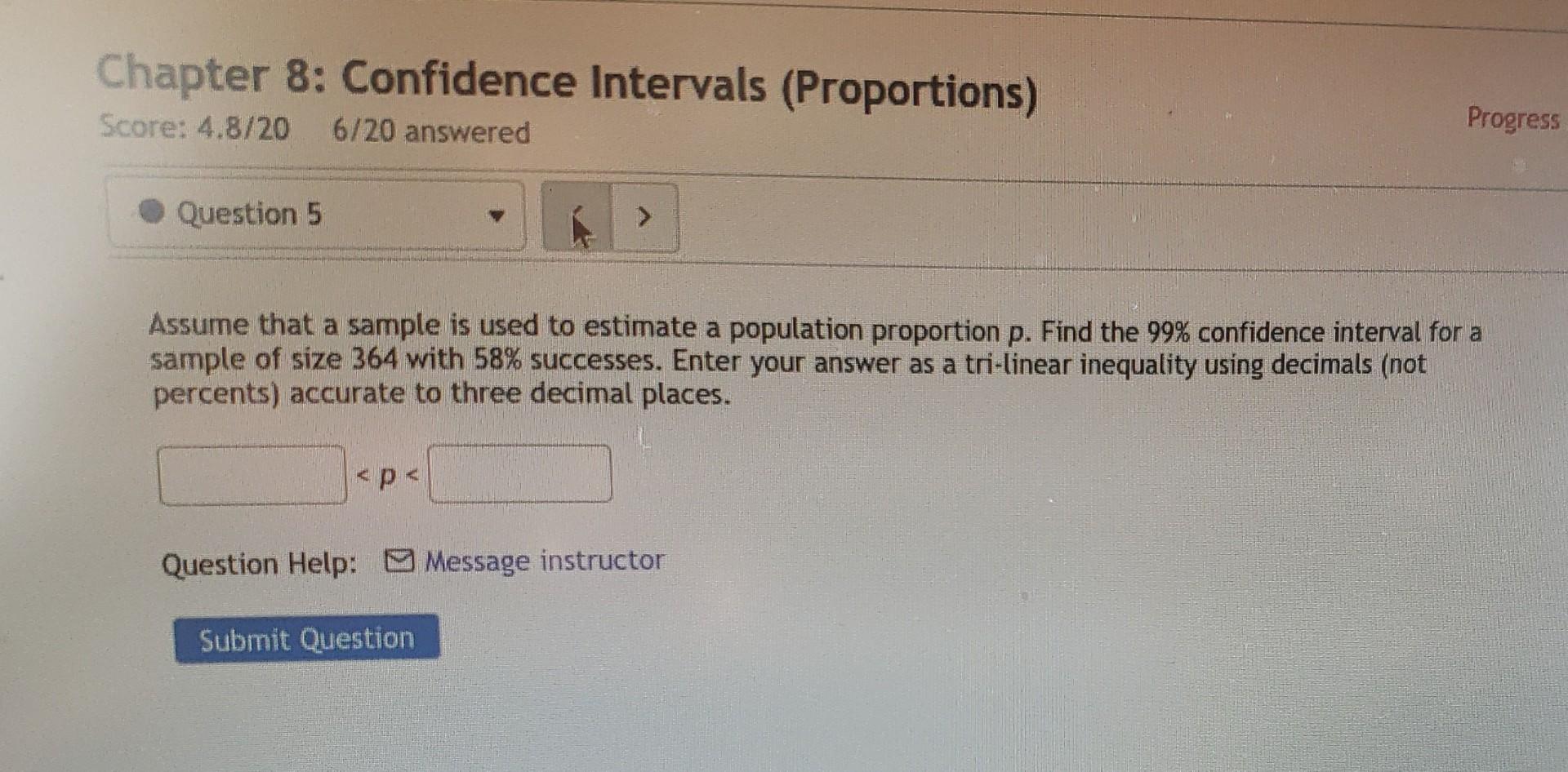 Solved Chapter 8 Confidence Intervals Proportions Score