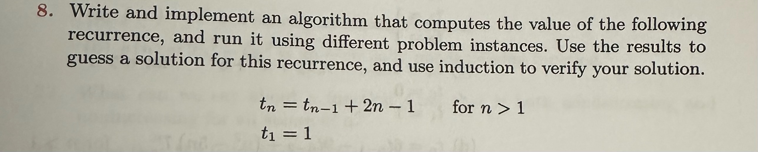 Solved Write and implement an algorithm that computes the | Chegg.com