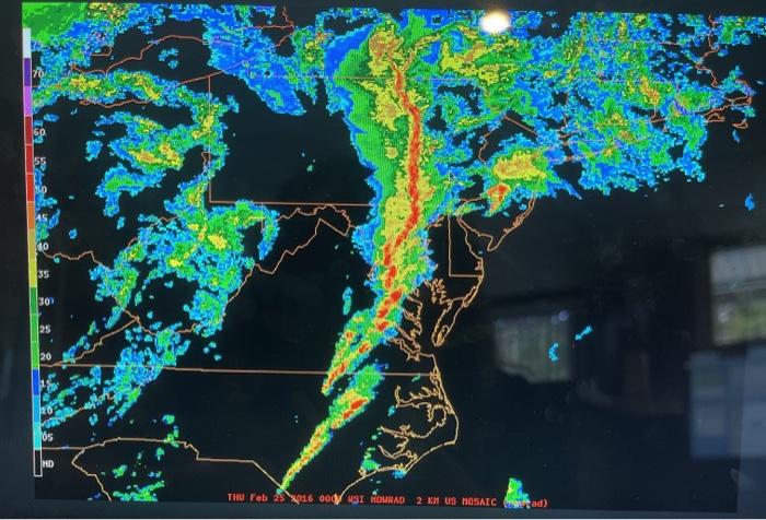 Solved 5. A line of severe thunderstorms moved through the | Chegg.com