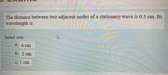 Solved The Distance Between Two Adjacent Nodes Of A