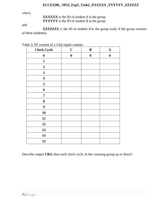 Solved Experiment 5: Counters Objective: In this experiment, | Chegg.com