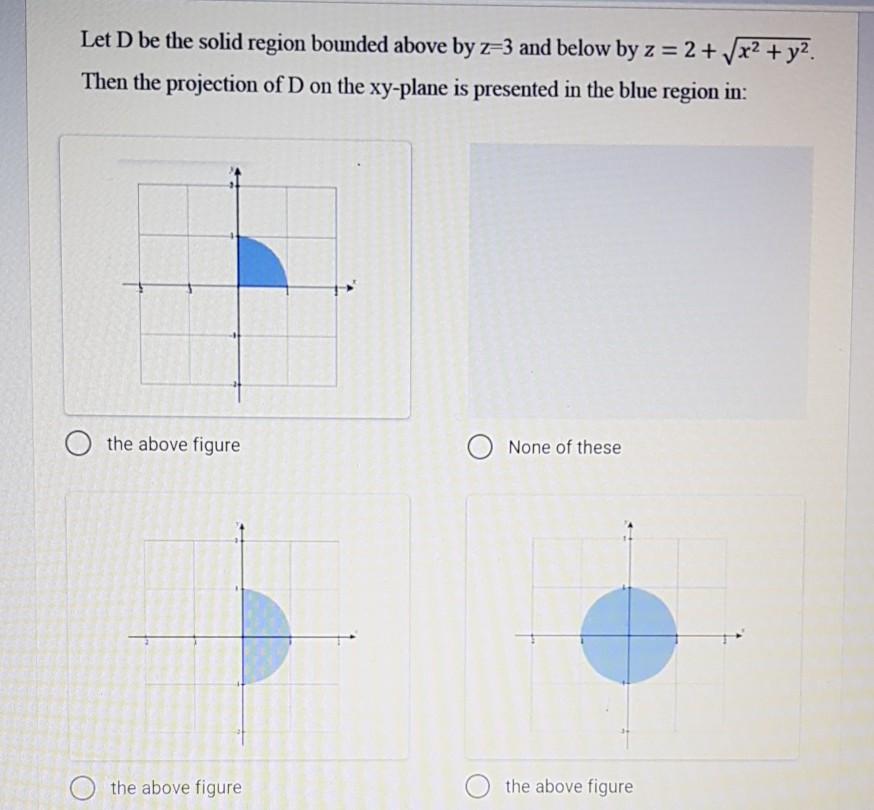 Solved Let D be the solid region bounded above by z=3 and | Chegg.com