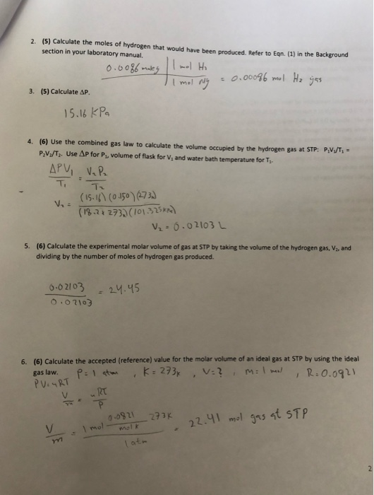 How to find the results for Molar volume of a